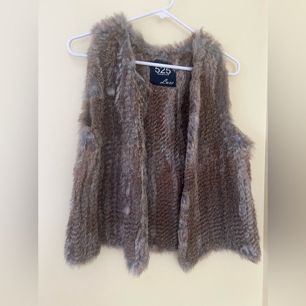 Luxe Tan Fur Sleeveless Vest